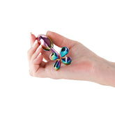 Rear Assets Clover 9.2 cm Multicoloured Metallic Butt Plug Butt Plugs